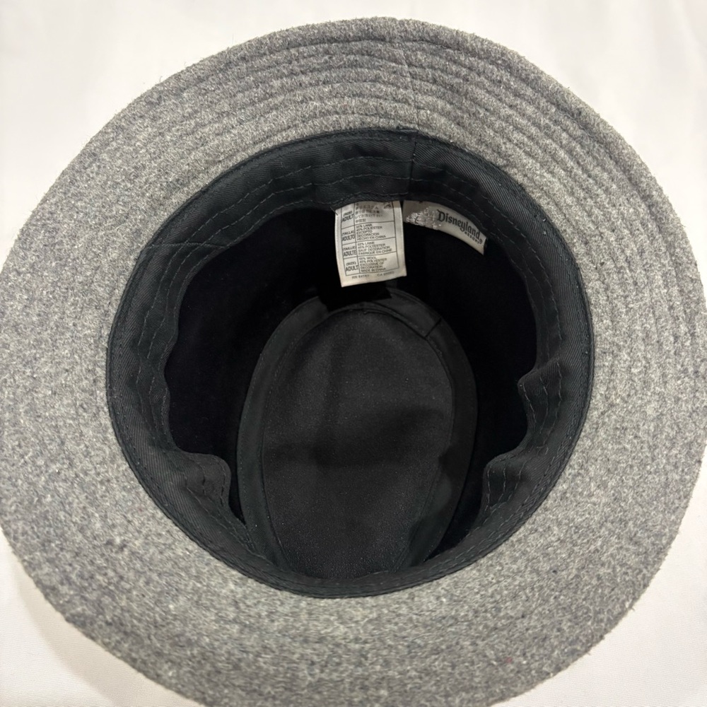 Disneyland Mickey Mouse Wool Felt Gray Fedora Hat Adult - Picture 5 of 6